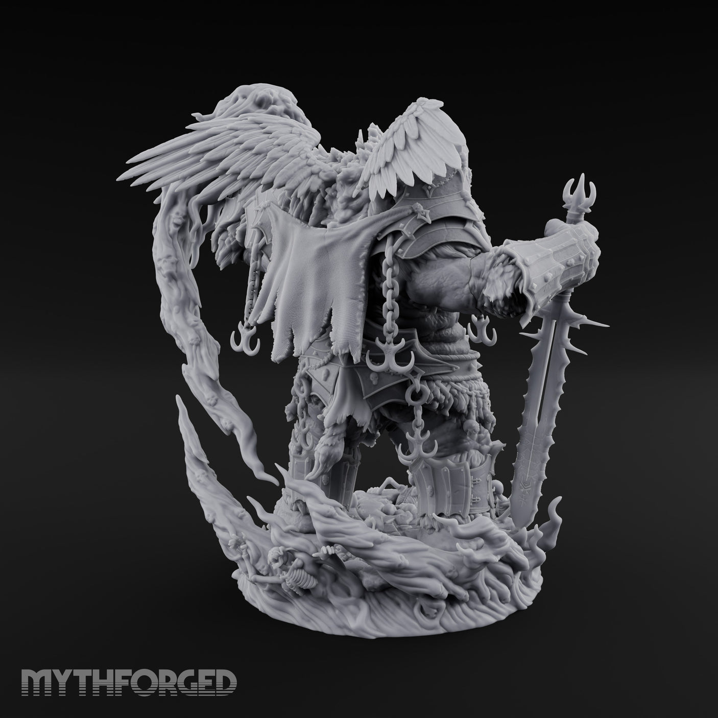 Soul Draining Demon Lord Miniature for Dungeons and Dragons, Pathfinder or other TTRPGs
