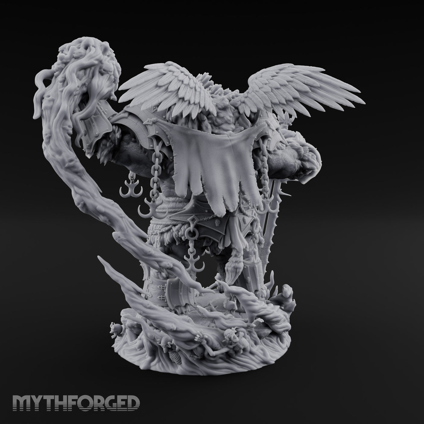 Soul Draining Demon Lord Miniature for Dungeons and Dragons, Pathfinder or other TTRPGs