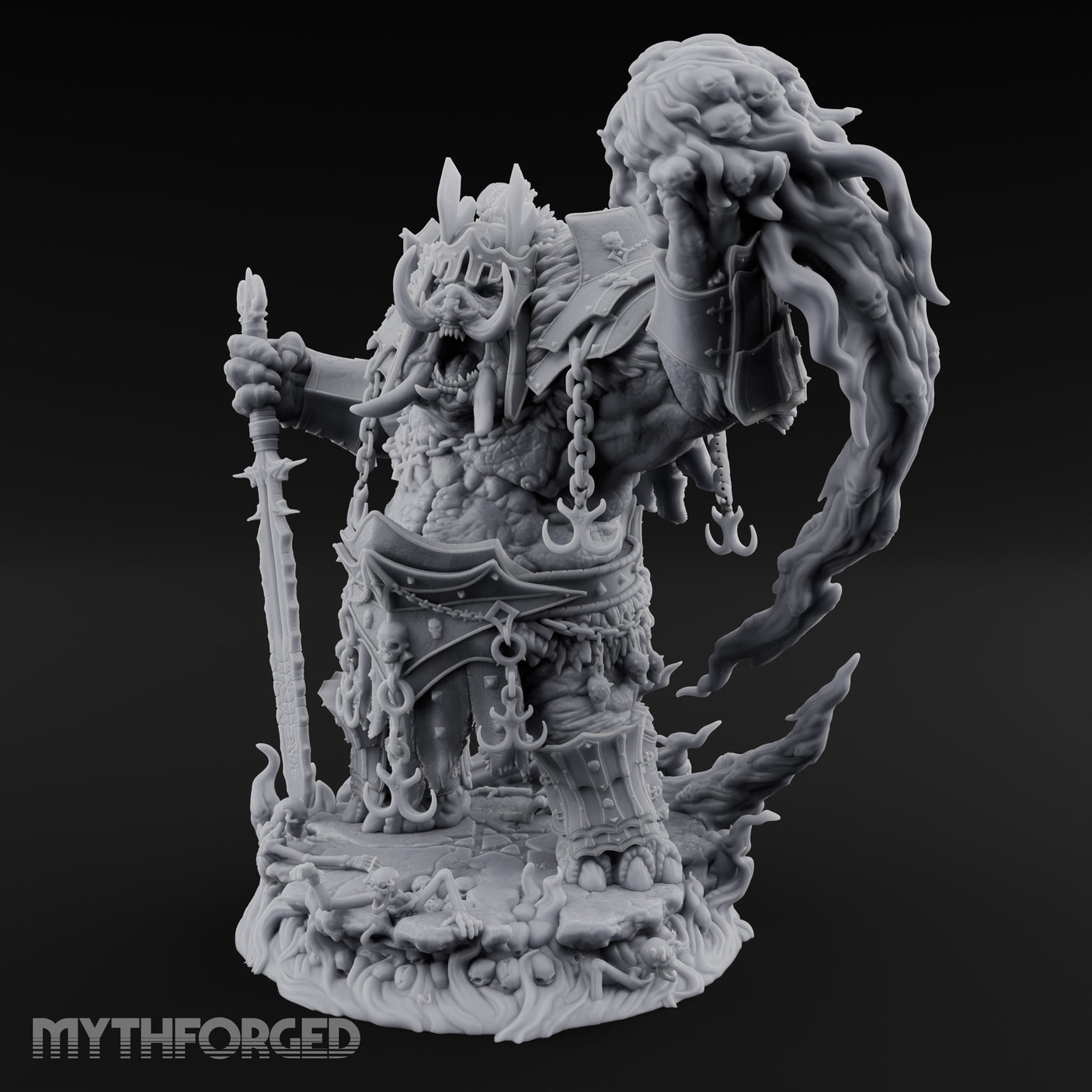 Soul Draining Demon Lord Miniature for Dungeons and Dragons, Pathfinder or other TTRPGs