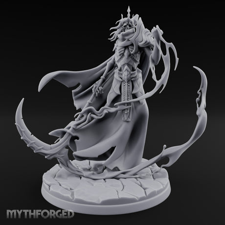 Soul Scythe Summoning Lich Gravecaller Miniature for Dungeons and Dragons, Pathfinder or other TTRPGs