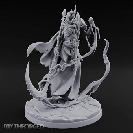 Soul Scythe Summoning Lich Gravecaller Miniature for Dungeons and Dragons, Pathfinder or other TTRPGs