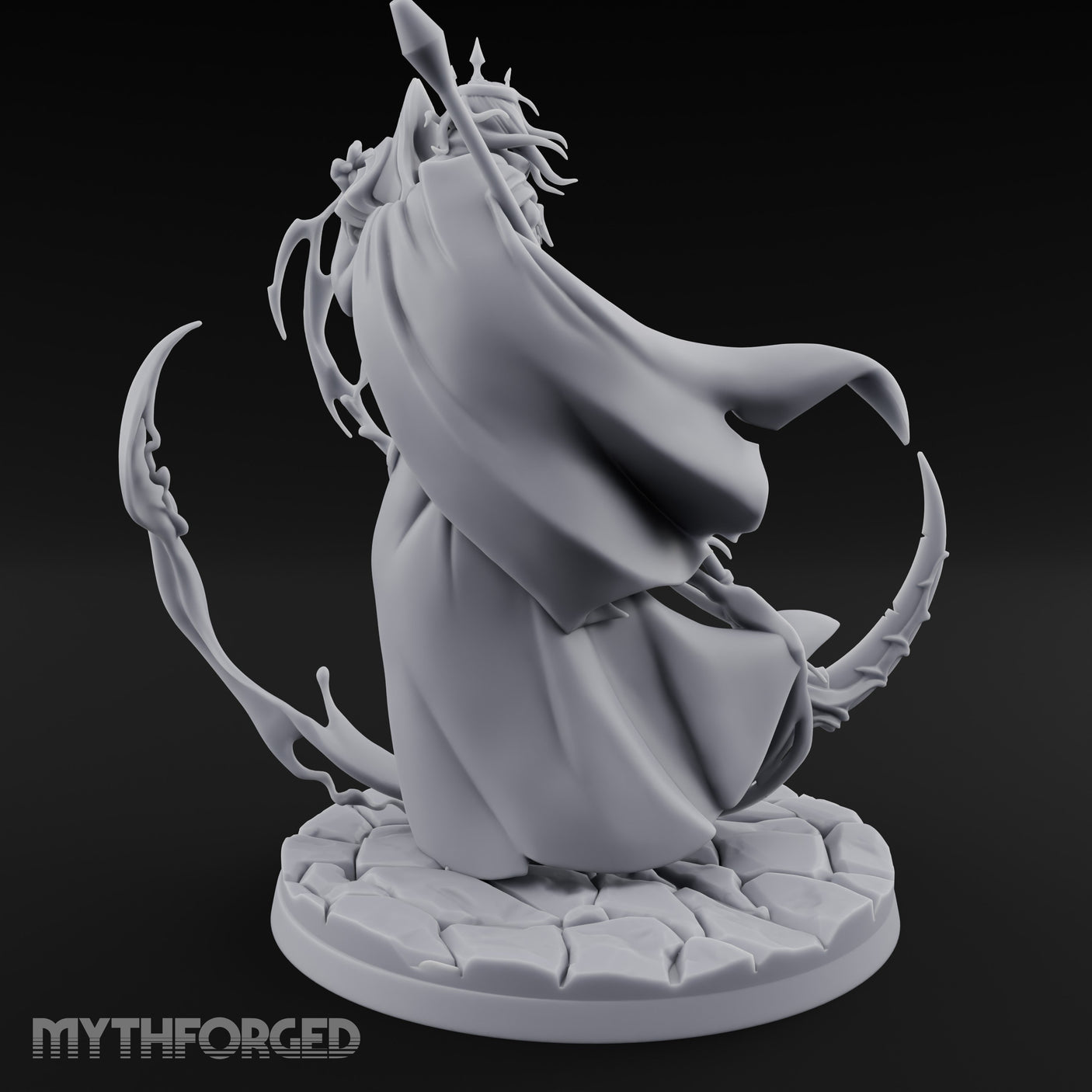 Soul Scythe Summoning Lich Gravecaller Miniature for Dungeons and Dragons, Pathfinder or other TTRPGs