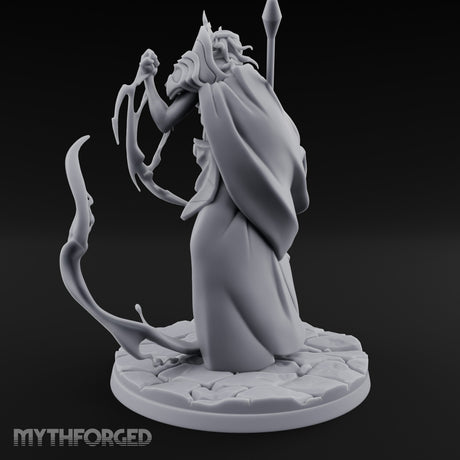 Soul Scythe Summoning Lich Gravecaller Miniature for Dungeons and Dragons, Pathfinder or other TTRPGs