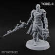 Soul Spear Wielding Human Ash Paladin A Miniature for Dungeons and Dragons, Pathfinder or other TTRPGs