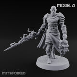 Soul Spear Wielding Human Ash Paladin A Miniature for Dungeons and Dragons, Pathfinder or other TTRPGs