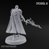 Soul Spear Wielding Human Ash Paladin A Miniature for Dungeons and Dragons, Pathfinder or other TTRPGs