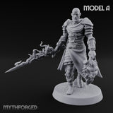 Soul Spear Wielding Human Ash Paladin A Miniature for Dungeons and Dragons, Pathfinder or other TTRPGs