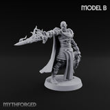 Soul Spear Wielding Human Ash Paladin B Miniature for Dungeons and Dragons, Pathfinder or other TTRPGs