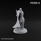 Soul Spear Wielding Human Ash Paladin B Miniature for Dungeons and Dragons, Pathfinder or other TTRPGs