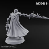 Soul Spear Wielding Human Ash Paladin B Miniature for Dungeons and Dragons, Pathfinder or other TTRPGs