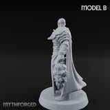 Soul Spear Wielding Human Ash Paladin B Miniature for Dungeons and Dragons, Pathfinder or other TTRPGs