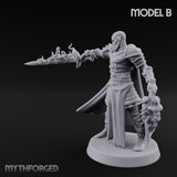 Soul Spear Wielding Human Ash Paladin B Miniature for Dungeons and Dragons, Pathfinder or other TTRPGs