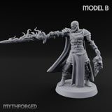Soul Spear Wielding Human Ash Paladin B Miniature for Dungeons and Dragons, Pathfinder or other TTRPGs