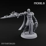 Soul Spear Wielding Human Ash Paladin B Miniature for Dungeons and Dragons, Pathfinder or other TTRPGs