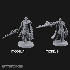 Soul Spear Wielding Human Ash Paladins Miniature for Dungeons and Dragons, Pathfinder or other TTRPGs