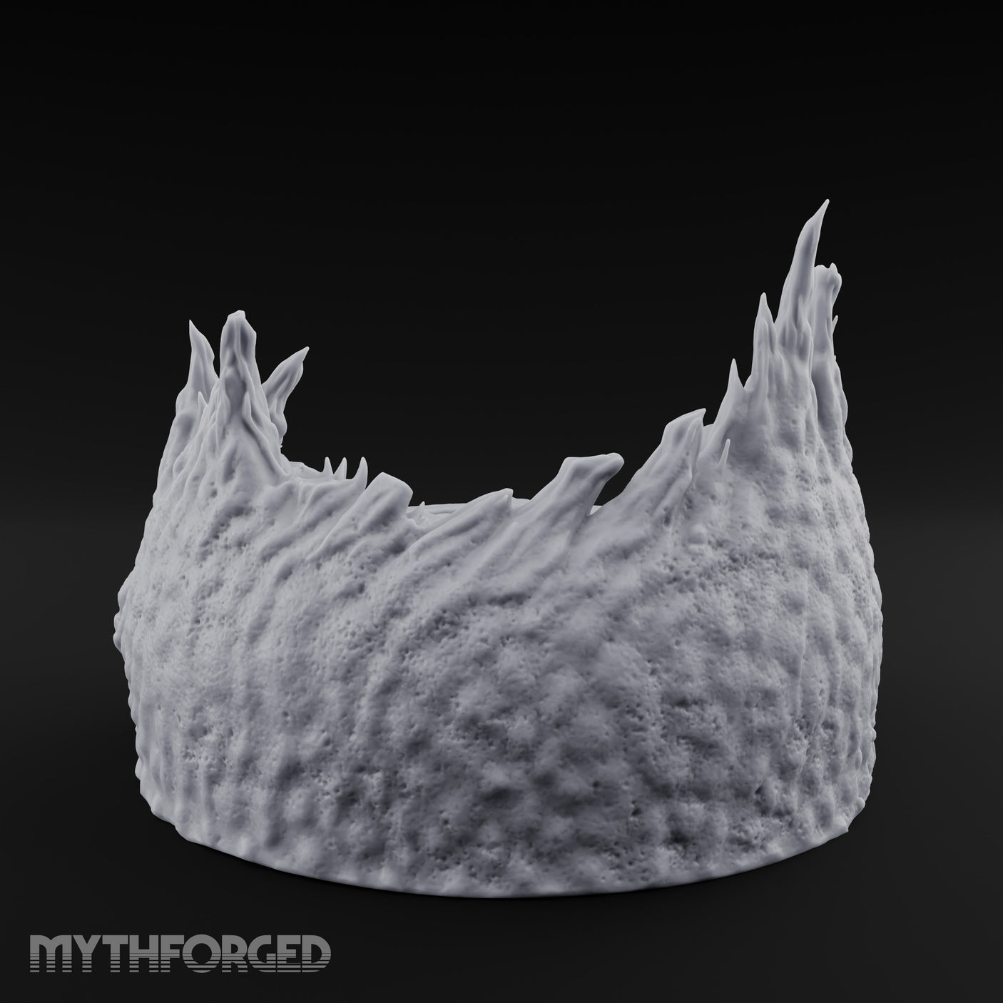 Soul-Wreathed Flame-Flanked Necromantic Ritual Dais Miniature for Dungeons and Dragons, Pathfinder or other TTRPGs