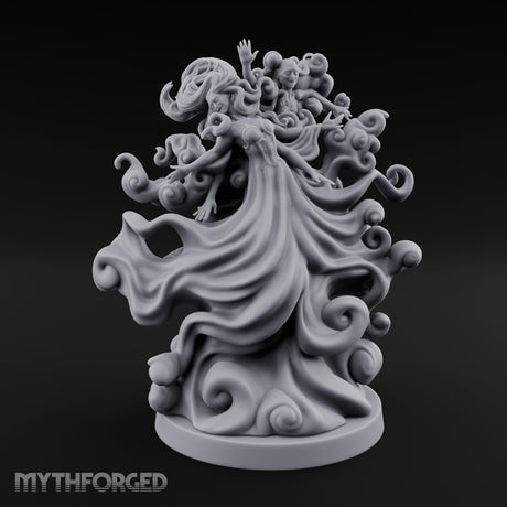 Souls Entwined Wailing Wraith Miniature for Dungeons and Dragons, Pathfinder or other TTRPGs