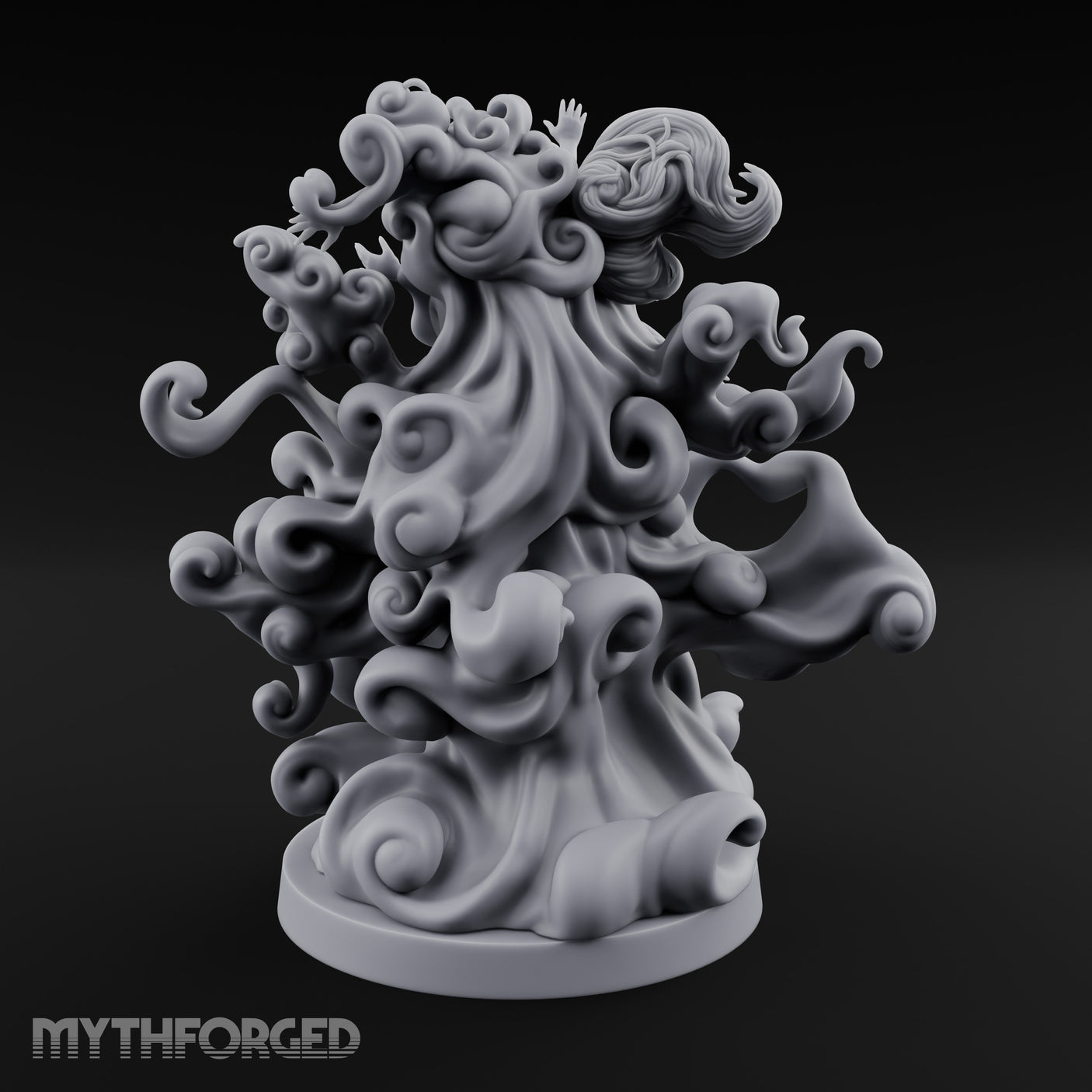 Souls Entwined Wailing Wraith Miniature for Dungeons and Dragons, Pathfinder or other TTRPGs