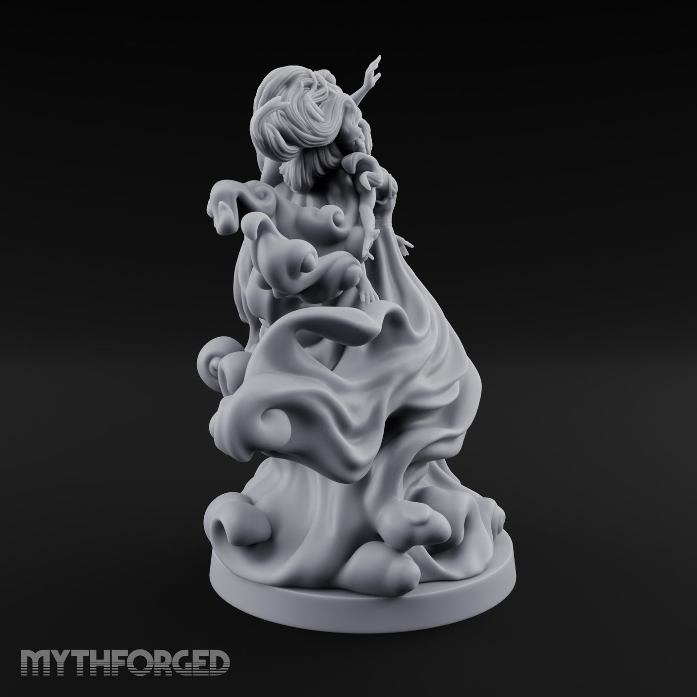 Souls Entwined Wailing Wraith Miniature for Dungeons and Dragons, Pathfinder or other TTRPGs