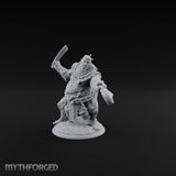 Cleaver Swinging Undead Ogre Butcher Miniature for Dungeons and Dragons, Pathfinder or other TTRPGs