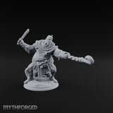 Cleaver Swinging Undead Ogre Butcher Miniature for Dungeons and Dragons, Pathfinder or other TTRPGs