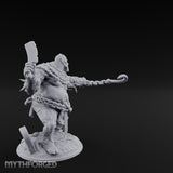 Cleaver Swinging Undead Ogre Butcher Miniature for Dungeons and Dragons, Pathfinder or other TTRPGs