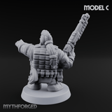Guns Blazing Space Dwarf Assault Troopers C Miniature for Dungeons and Dragons, Pathfinder or other TTRPGs