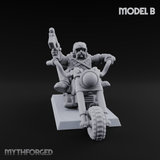 Hands In The Air Space Dwarf Bikers Miniature for Dungeons and Dragons, Pathfinder or other TTRPGs