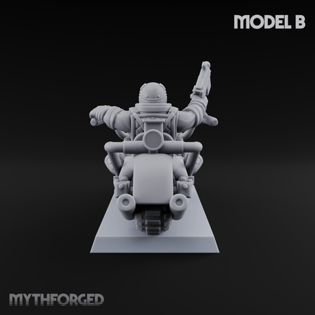 Hands In The Air Space Dwarf Bikers B Miniature for Dungeons and Dragons, Pathfinder or other TTRPGs