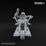 Hands In The Air Space Dwarf Bikers C Miniature for Dungeons and Dragons, Pathfinder or other TTRPGs