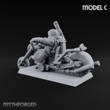 Hands In The Air Space Dwarf Bikers C Miniature for Dungeons and Dragons, Pathfinder or other TTRPGs