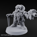 Gear Laden Gunslinger Dwarf Gunner Miniature for Dungeons and Dragons, Pathfinder or other TTRPGs