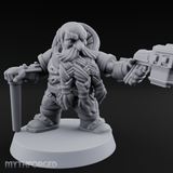 Gear Laden Gunslinger Dwarf Gunner Miniature for Dungeons and Dragons, Pathfinder or other TTRPGs