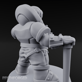 Gear Laden Gunslinger Dwarf Gunner Miniature for Dungeons and Dragons, Pathfinder or other TTRPGs
