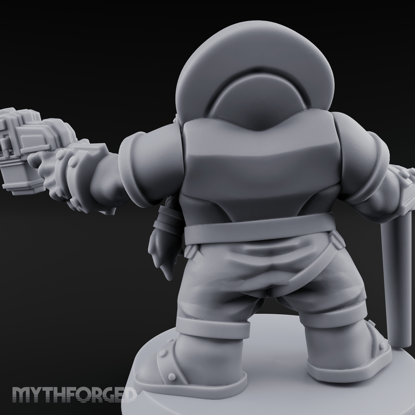 Gear Laden Gunslinger Dwarf Gunner Miniature for Dungeons and Dragons, Pathfinder or other TTRPGs