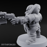 Gear Laden Gunslinger Dwarf Gunner Miniature for Dungeons and Dragons, Pathfinder or other TTRPGs