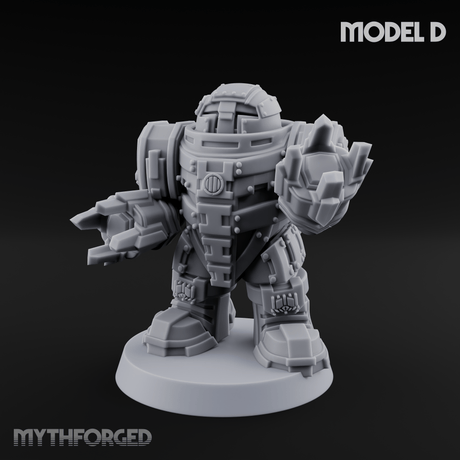 Fully Armoured Space Dwarf Troopers Miniature for Dungeons and Dragons, Pathfinder or other TTRPGs