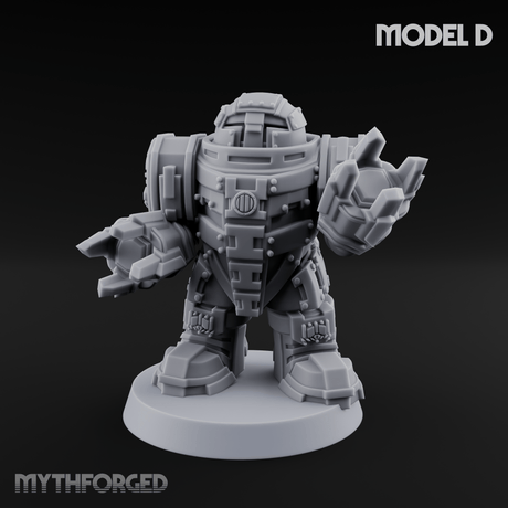 Fully Armoured Space Dwarf Troopers D Miniature for Dungeons and Dragons, Pathfinder or other TTRPGs