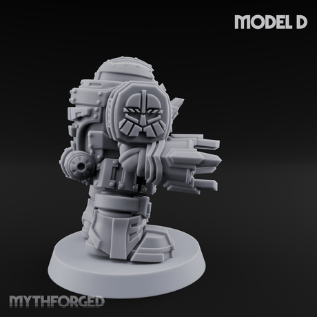 Fully Armoured Space Dwarf Troopers D Miniature for Dungeons and Dragons, Pathfinder or other TTRPGs