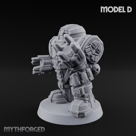 Fully Armoured Space Dwarf Troopers D Miniature for Dungeons and Dragons, Pathfinder or other TTRPGs