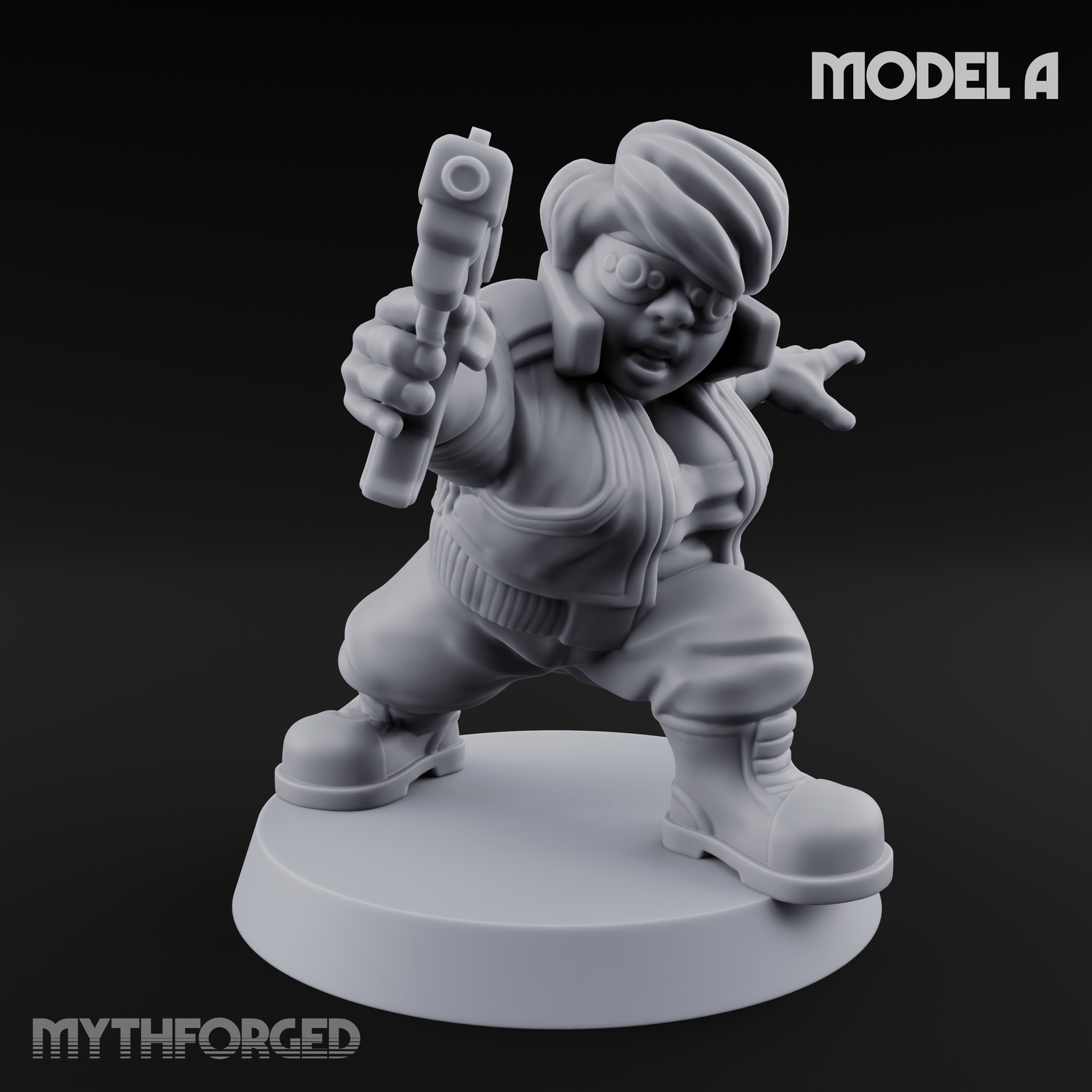 Trigger Happy Space Dwarf Thugs A Miniature for Dungeons and Dragons, Pathfinder or other TTRPGs