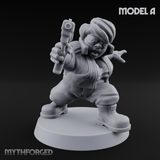 Trigger Happy Space Dwarf Thugs A Miniature for Dungeons and Dragons, Pathfinder or other TTRPGs