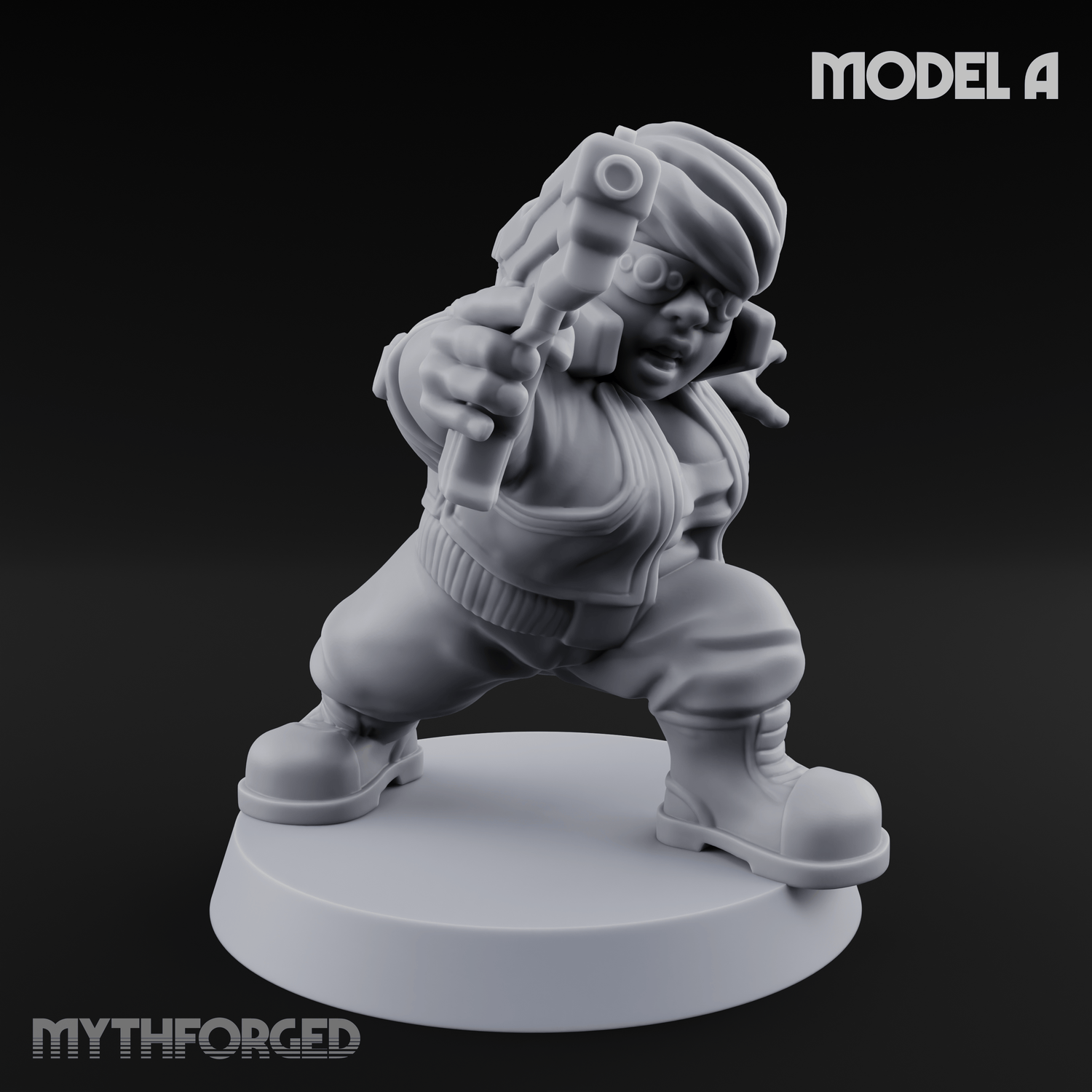 Trigger Happy Space Dwarf Thugs Miniature for Dungeons and Dragons, Pathfinder or other TTRPGs