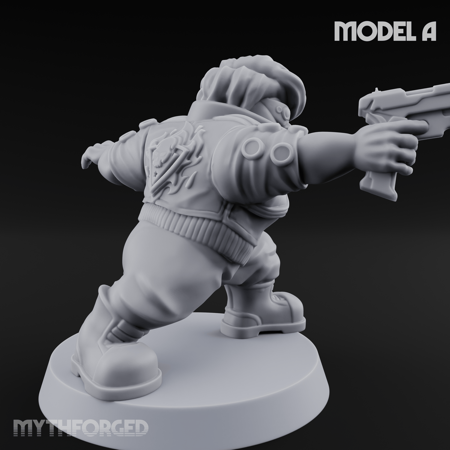 Trigger Happy Space Dwarf Thugs A Miniature for Dungeons and Dragons, Pathfinder or other TTRPGs