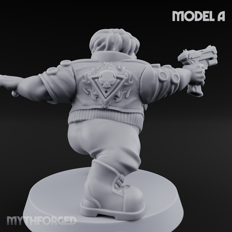 Trigger Happy Space Dwarf Thugs A Miniature for Dungeons and Dragons, Pathfinder or other TTRPGs