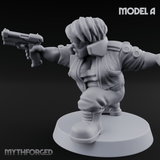 Trigger Happy Space Dwarf Thugs A Miniature for Dungeons and Dragons, Pathfinder or other TTRPGs