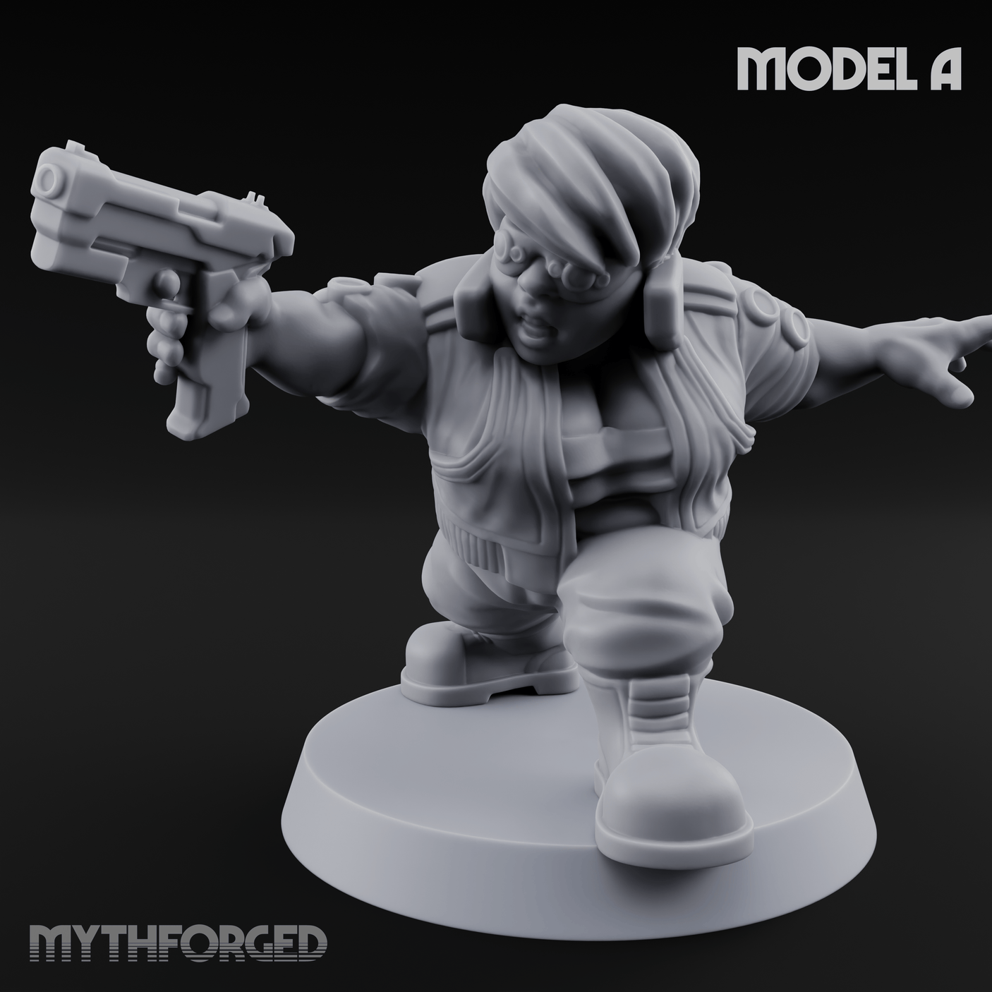 Trigger Happy Space Dwarf Thugs A Miniature for Dungeons and Dragons, Pathfinder or other TTRPGs