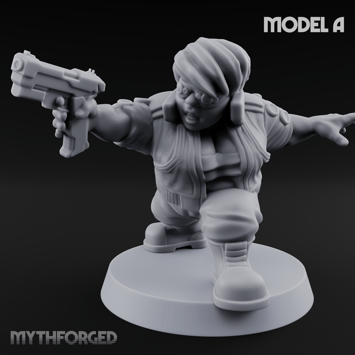 Trigger Happy Space Dwarf Thugs A Miniature for Dungeons and Dragons, Pathfinder or other TTRPGs