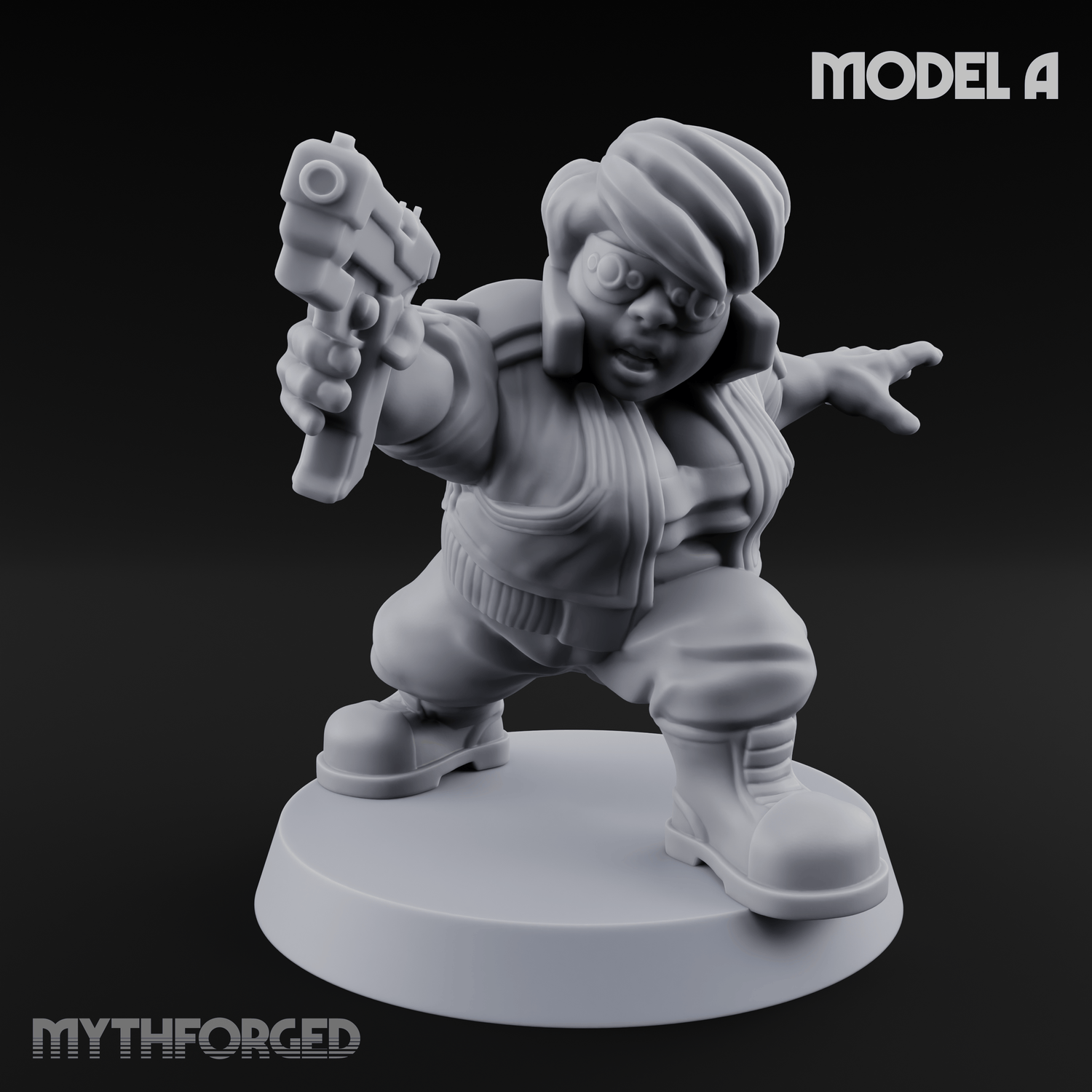 Trigger Happy Space Dwarf Thugs A Miniature for Dungeons and Dragons, Pathfinder or other TTRPGs