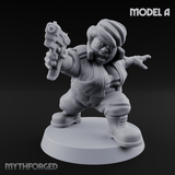 Trigger Happy Space Dwarf Thugs A Miniature for Dungeons and Dragons, Pathfinder or other TTRPGs